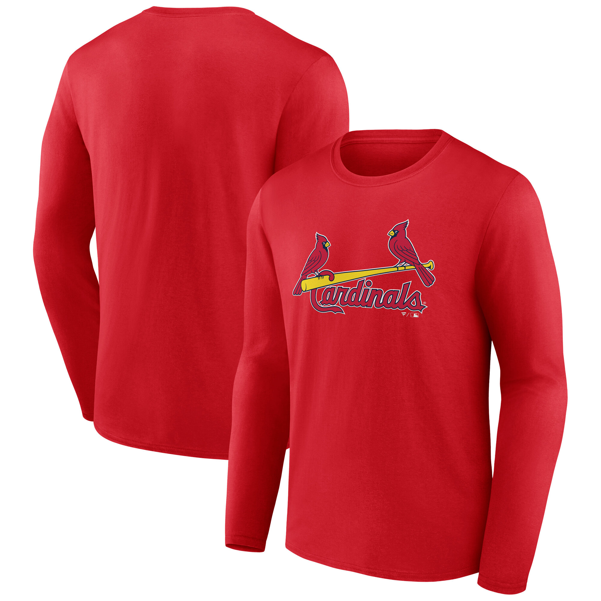 Men's Fanatics Red St. Louis Cardinals Official Wordmark Long Sleeve T-Shirt